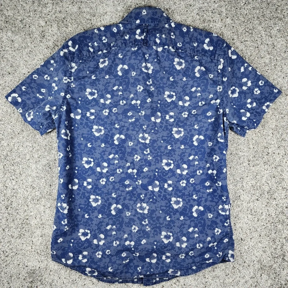 Banana Republic Button Down Mens Small Grant Slim Fit Floral Poplin Excellent